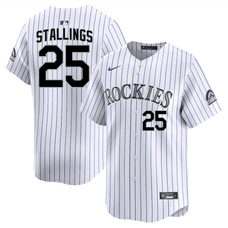 Jacob Stallings Colorado Rockies Jersey,Uniforms,Gears Stitched-White